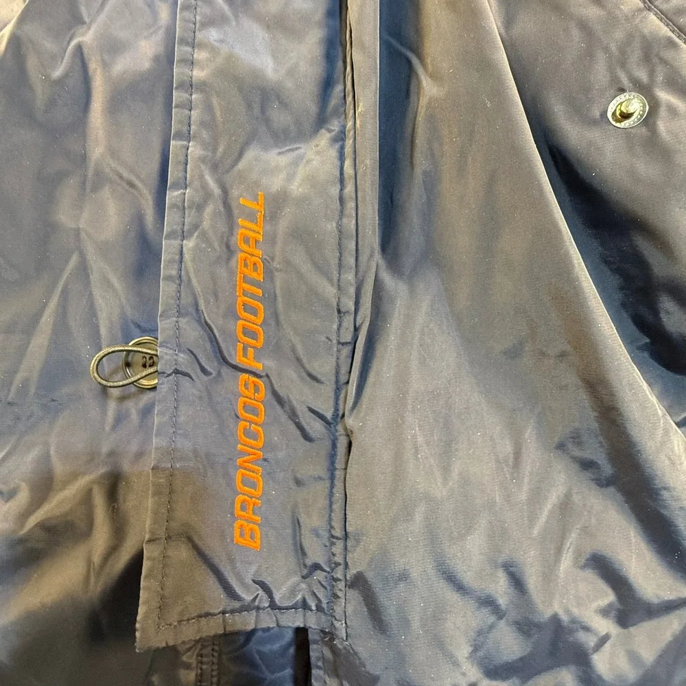 Reebok NFL Denver Broncos On Field Sideline Parka Jacket Navy Blue Orange 3XL